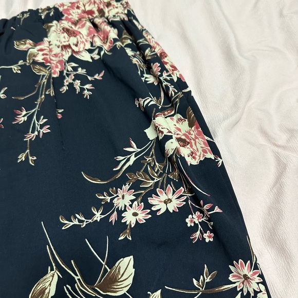 West Kei Navy Floral Faux Wrap Skirt - Picture 13 of 13
